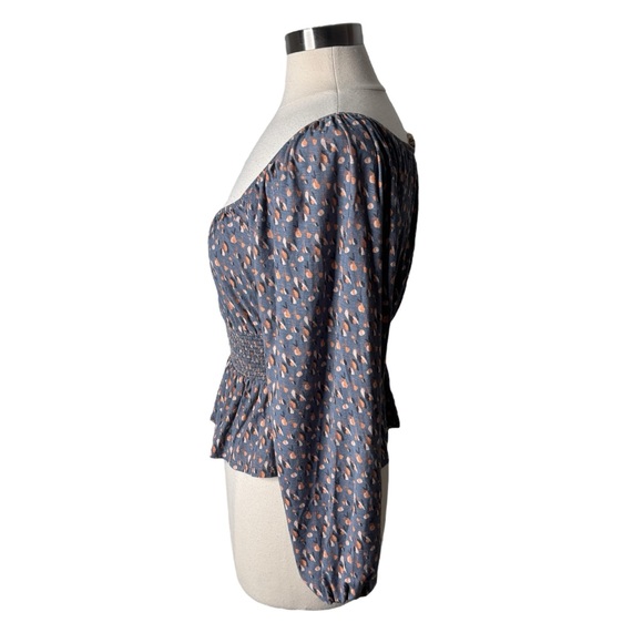 Nation LTD Sophie Gathered Smocked Party‎ Top Long Sleeve Womens Small - Picture 4 of 10